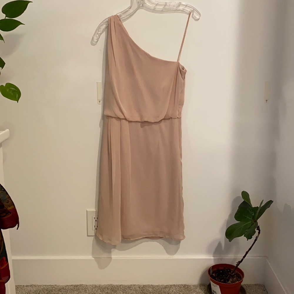 Blush One Shoulder Dress